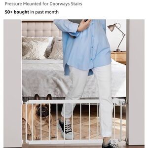 White Pressure Mounted Safety Gate